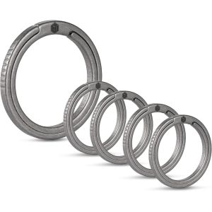 Trahoo-Porte Clés Plats En Alliage De Titane, Anneau Fendu À Poussée Latérale Accès Facile Aux Clés (Il Existe De Nombreuses Variantes, Le Nombre De Porte-Clés Étant Basé Sur L'image Principale) - Neuf