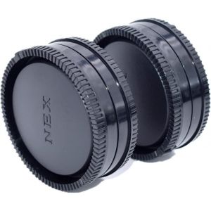 KAL-Lot De 2 Lentilles Arri&egrave;re Cap+2 Bouchons Corporels Compatibles Avec Pour A9 A9Ii A7C A7S A7Sii A7R A7Rii A7 A6500 A5000 A3500 Nex-7 Nex-6 Nex-5T Nex-5R Nex-5N Nex-5 Nex-5C Nex-3C (2 Set) ) - Neuf