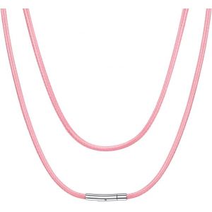 Kal-Cordon Collier Pour Pendentif Noir Collier En Cuir Homme Personnalisé Prénom Chaîne Femme Garçon Fille Marron Corde De Cire Tressé Longueur 41/46/51/56/61/66/71/76cm Largeur 2/3mm - Neuf