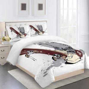 Housse De Couette X Enfant D Skateboard Cr&iquest;&iquest;Atif - Parure De Lit Personne En Microfibre Pi&iquest;&iquest;Ces Avec Fermeture &iquest;&iquest;Clair, Housse Couette Imprim&iquest;&iquest; A - Neuf