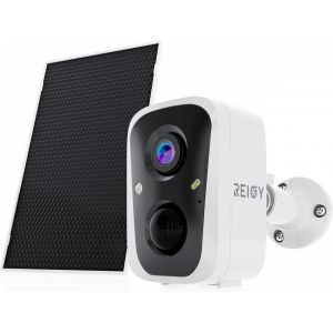 4MP Cam&eacute;ra Surveillance WiFi Exterieure sans Fil Batterie, Cam&eacute;ra de S&eacute;curit&eacute; Interieur avec Panneau Solaire, AI & PIR D&eacute;tection Mouvement, Audio Bidirectionnel, &eacute;tanche IP65, 2.4ghz/5ghz - Neuf