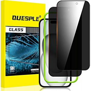 [2 Pièces] Verre Trempé Anti Espion Pour Iphone 15 6,1 Pouces, Film De Confidentialité Protection En Écran, Équipé D'un Outil D'alignement Simple[Dureté 9h ][Compatible Coque][Compatible9281] - Neuf