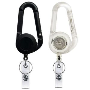 Lot De 2 Porte-Clés Robustes Avec Clip Ceinture Et Mousqueton Multifonction, Cordon Porte-Clés Et Enrouleur De Badge - Neuf