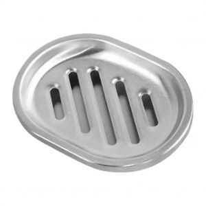 Porte-savon en acier inoxydable Porte-savon en m&eacute;tal pour salle de bain &Eacute;vier de cuisine Baignoire Bo&icirc;te &agrave; savon de douche &agrave; la maison Porte-savon drainant double couche - Neuf