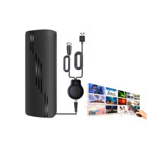 Antenne TVHD int&eacute;rieure/ext&eacute;rieure avec amplificateur et c&acirc;ble coaxial de 9,3 m, compatible 4K et 1080p, amplificateur de signal - Neuf