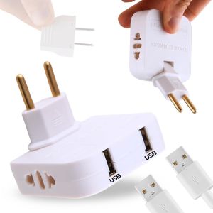 KALANKA-Prise Plate Derriere Meuble 2 USB + 2 Prise- multiprise Plate Derriere Meuble - Prise Plate USB - Prise Extra Plate Derriere Meuble - Prise coudée - Prise Murale avec USB - USB Plat - Neuf