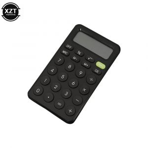 QSJ-Mini calculatrice de bureau à gros boutons,outil de comptabilité financière et commerciale,adapté aux écoliers,fournitures pour petites entreprises,nouvelle collection-Noir - Neuf