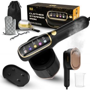 MEVRONISSHOP-Fer &agrave; repasser vertical pour v&ecirc;tements de voyage 2 en 1 | D&eacute;froisseur &agrave; vapeur et fer &agrave; repasser &agrave; main | Utilisation verticale et horizontale | Fer vertical l&eacute;ger et compact | Id&eacute;al - Neuf