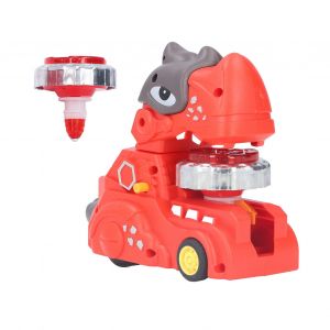 Jouets dinosaures electriques transformables, eclairage cool, alliage, rotation, gyroscope, vehicule, jouets rouges - Neuf