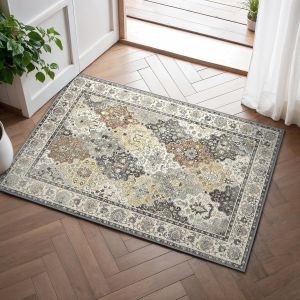 Eryi-Tapis Entrée Intérieur Antidérapant, Tapis De Porte Lavable, Tapis Salon Vintage, Tapis Cuisine Durable Pour Sol, Idéal Pour Couloir, Escalier - Neuf