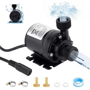 Mini Pompe À Eau Submersible Sans Balais Dc 12 V Pour Étang,Aquarium,Fontaine Solaire,Piscine,Circulation D'eau (Mini Pompe À Eau Avec Adaptateur) - Neuf