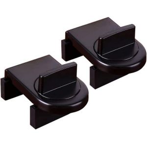 Lot De 2 Verrous De S&eacute;curit&eacute; R&eacute;glables Pour Fen&ecirc;tres &Agrave; Guillotine Coulissante, Pour Cadres En Aluminium - S&eacute;curit&eacute; Enfant Et Ventilation Assur&eacute;e - Neuf