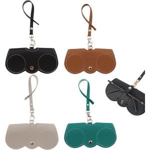 Cauc-Sac &Agrave; Lunettes De Soleil En Cuir Souple 4 Pi&egrave;ces &Eacute;tui &Agrave; Lunettes Portable Porte-&Eacute;tui &Agrave; Lunettes En Cuir Pochette &Agrave; Lunettes Avec Fermeture &Agrave; Pression Ceinture Rangement De Lunettes Pour Femme Ho - Neuf