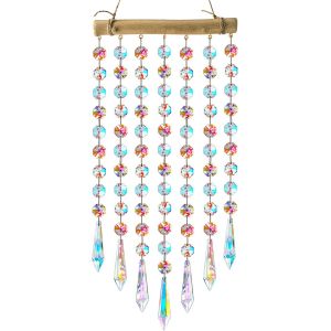 Nouvelhorizonstore-Prisme En Cristal &Agrave; Suspendre - Attrape-Soleil - Carillon &Agrave; Vent En Cristal Color&eacute; - Perles De Verre - Pendentif D&eacute;coratif - Neuf