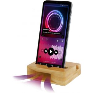 acdsgd-Pr&eacute;sentoir pour Smartphone Amplify 3 en 1 - Support pour t&eacute;l&eacute;phone Portable et Tablette en Format Paysage et Portrait - avec amplificateur Audio pour Smartphone - Bois de Bambou - Neuf