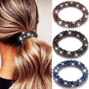Kal-Chouchou En Perles Avec Strass Scintillants - Accessoires Pour Cheveux Pour Femme - Neuf