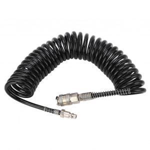 Tuyau d'air de recul résistant à la pression Durable Flexible léger Tuyau d'air enroulé pour moto de voiture 7m / 23ft - Neuf