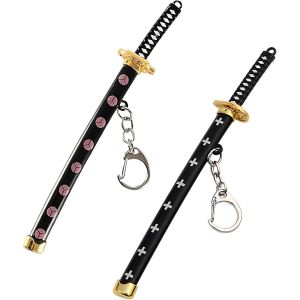 KAL-Pièces Samurai Keychain, Keychain D'Armes Créatives, Chaîne De Clés En Métal, Mini-Kavare De Modèle, Porte-Clés Drôle - Neuf