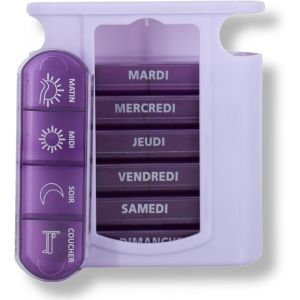 Tower Dose Pilulier Semainier Français|Organisation Hebdomadaire Des Médicaments|7 Jours|4 Moments De Prise Par Jour| 28 Compartiments|Sans Bpa|Une Pièce|Med-S28t-V-F - Neuf