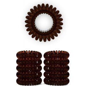 Lot De 10 &Eacute;lastiques Cheveux En Spirale &iquest; &Eacute;lastiques Cheveux Spirale - Bandeaux Cheveux Anti-Fourches &iquest; Id&eacute;al Pour Cheveux Fins &iquest; &Eacute;lastiques Cheveux C&acirc;ble T&eacute;l&eacute;phonique, Transparent, 3.5 Cm - Neuf