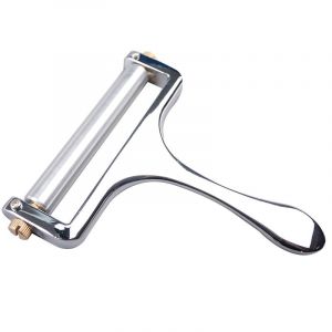 Râpe à fromage ajustable en alliage zinc-aluminium avec fil acier inoxydable 304 - Coupe-cake et outil de cuisine pour découper facilement les fromages durs et le beurre (Dimensions : 12,5 x 17 cm) - Neuf