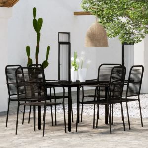 Prolenta Premium - Ensemble &Agrave; Manger De Jardin 7 Pcs Noir - Neuf