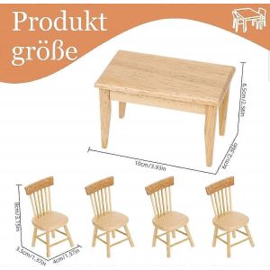 Table et chaises miniatures Meubles miniatures Table Gnome Meubles Gnome Accessoires de maison de poup&eacute;e Chaise Gnome Table miniature Accessoires de p&acirc;tisserie - Neuf