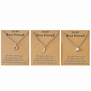 &Eacute;toile Pour Soleil Collier Ras De Cou Pour Femmes Filles Lune Clavicule Cha&icirc;ne Pendentif Dainty - Neuf