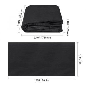 Géotextile Non Tissé-Vevor-Anti-Mauvaises Herbes-3,0x30,5 M-271 G-M²-Systèmes De Drainage-Aménagement Paysager-Couvre-Sol-Noir - Neuf