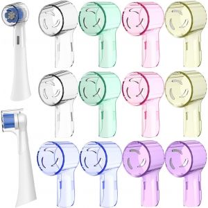 12 Pi&egrave;ces Capuchon De Protection Pour Brosse &Agrave; Dents &Eacute;lectrique, T&ecirc;tes De Brosse, Housse Pratique Pour Voyage, Compatible Avec Oral-B Et Io, Multicolore - Neuf