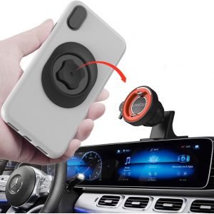 Voiture T&eacute;l&eacute;phone Support sans Aimant, &agrave; Coller sur Le Tableau de Bord, Support Universel Rotatif &agrave; 360&deg; avec Ultra-Lock et adh&eacute;sif VHB Ultra r&eacute;sistant, Compatible avec iPhone/Google[S&eacute;r. C-1re g&eacute;n.] - Neuf