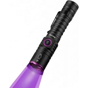 Sv87 5w Uv Led Torch 395nm Type C Usb Rechargeable Zoom Portable Ultraviolet Black Light Urine Detector For Resin, Fishing, Scorpion, Minerals, Amber With Battery - Neuf