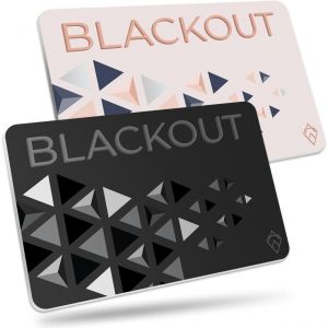 KALANKA-Blackout Carte Ultra Fine RFID Blocage (Lot de 2) ¿ La Solution Seule pour la Protection Carte Bleue sans Contact¿Protection Carte Ultime pour Votre Porte Cartes ou Porte Monnaie (Noir et Ros - Neuf