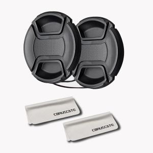 KAL-2 Bouchons D'Objectif De 52 Mm + 2 Chiffons De Nettoyage Pour Objectif Compatibles Avec Toutes Les Marques De 52 Mm Avec Objectifs D'Appareil Photo - Neuf