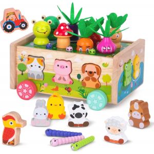 ChenQuanSarl-Bebe Montessori 1 An | Jouet Enfant Montessori 2 Ans | Jolie Voiture De Ferme D'Animaux | Paques Cadeau De Jouets Apprentis Pour Les Bébés Enfants En Bas Âge De 1 2 3 Ans - Neuf