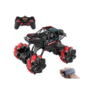 Voiture t&eacute;l&eacute;command&eacute;e rouge 2,4 GHz, Monster Truck tout-terrain avec deux options de t&eacute;l&eacute;commande - Neuf