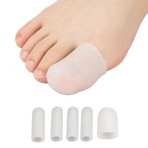 Lot De 5 Prot&egrave;ge-Orteils En Gel Pour Soulager La Douleur Et Apporter Du Confort, Comprenant Diff&eacute;rentes Tailles Pour Les Cors Et Les Ampoules - Neuf