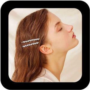 Meimie-Barrette Pour Cheveux Mariage Cristal Perlé Barrette Pour Cheveux Strass Perlé Barrette Cheveux Mariage Or Perlé Barrette Accessoires Pour Cheveux De Mariage Pour Femmes Et Filles 2pcs(Gold) - Neuf