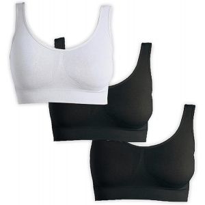 Lot De 3 Soutien Gorge Sport Femme Sans Couture, Bralette Femme Grandes Tailles-Brassière Femme Push Up Avec Bretelles Larges Couleurs Variées Bra Pour Modèle Sportif D'entraînement Brassiere - Neuf