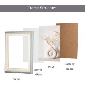 Lot De 4 Cadres Photo 13x18 Cm, Cadre Photo Autoportants Pour Bureau 18x13, Cadre Tableau Mural Paysage &Agrave; Suspendre, Photo Frame For Wall (Grain De Bois, 13 X 18 Cm) - Neuf