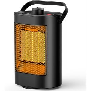 JGD-Chauffage d'appoint 1500W, Mini PTC Radiateur Soufflant Electrique &agrave; Economie D'&eacute;nergie, Silencieux, 3 Niveaux de Chauffage, Protection Multiple-Pour Salle De Bain, Bureau, Salon - Neuf