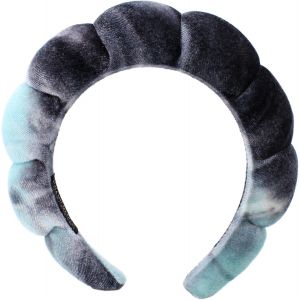 Kal-Bandeaux De Spa Multicolores Pour Femme, Bandeau En Éponge Douce, Lavage Du Visage, Soin De La Peau, Bijoux De Cheveux, Bandeau Cosmétique, Bandeau Épais Pour Le Quotidien, Noir Et Vert - Neuf
