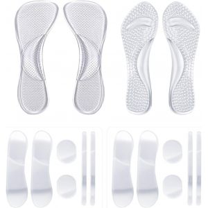Kalanka-2 Paires De Chaussures À Talons Hauts, Semelles Intérieures En Silicone Et 2 Patchs Anti-Usure Trois En Un, Semelles Intérieures Antidérapantes, Accessoires Pour Chaussures - Neuf
