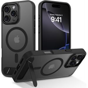 NSIECD-Coque Magn&eacute;tique pour iPhone 16 Pro Max, Compatible avec MagSafe, [Support Invisible Int&eacute;gr&eacute;e] Housse Qualit&eacute; Militaire Antichoc, &Eacute;tui Fine Translucide Mat pour iPhone 16 Pro Max 6,9"", Noir - Neuf
