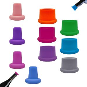 Checarzhn--No1-10 Pièces Bouchon De Bouteille En Silicone Bouchon De Vin En Silicone Étanche Colorées Réutilisables Couvercle Du Boisson Pour Bière,Champagne - Neuf