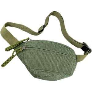 KALANKA-Sac Banane en Velours Côtelé pour Femme et Homme, Vert - Neuf