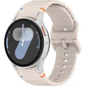 Bandeau Sport Compatible Avec Samsung Galaxy Watch 7/6/5/4 40/44mm, Bandeau No Gap Pour Galaxy Watch Fe 40mm, 5 Pro 45mm, 6 Classic 43/47mm, 4 Classic 42/46mm, Or Étoilé[Let5271514] - Neuf