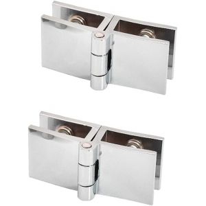 2 PCS 180 degr&eacute;s clip de porte en verre charni&egrave;re sans verre de per&ccedil;age &agrave; charni&egrave;re en verre pour &eacute;paisseur de verre 5mm - 8mm - Neuf