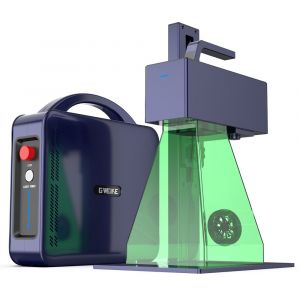 Machine de marquage laser Gweike Cloud G2 MAX 50 W, vitesse de 15 000 mm/s, pr&eacute;cision de 0,001 mm, gravure 150 mm x 150 mm,gravure plus de 90 couleurs, compatible avec rouleau rotatif - Neuf