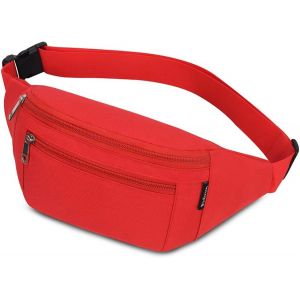 KALANKA-Banane Ceinture de Course Homme Femme - Sac à Dos Poitrine Etanche Réglable pour Cyclisme, Gym, Balade, Escalade, Voyage, Randonnée, Vacances (Rouge) - Neuf